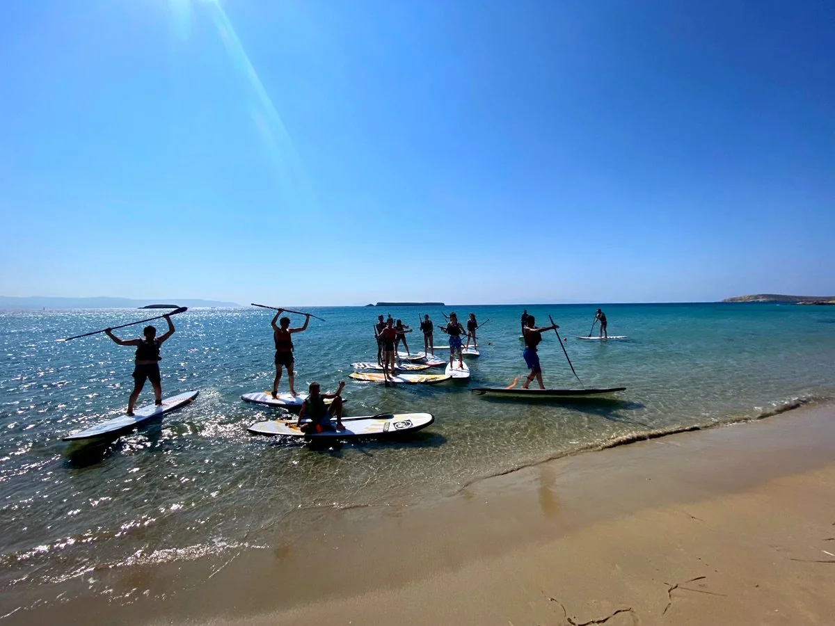SUP class Paros beach
