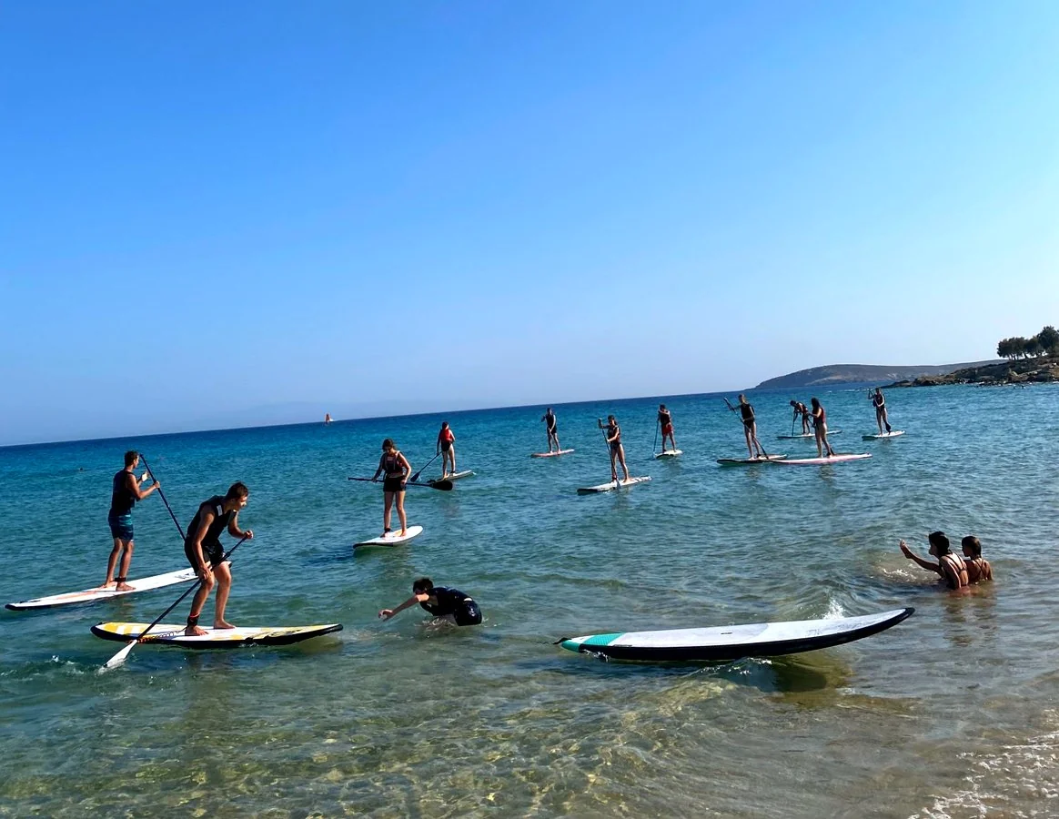 SUP group class Paros